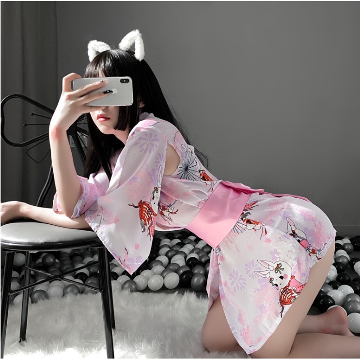 Bộ cosplay kimono phong cách Nhật Bản sexy quyến rũ cao cấp gợi cảm, che tên sản phẩm | BigBuy360 - bigbuy360.vn