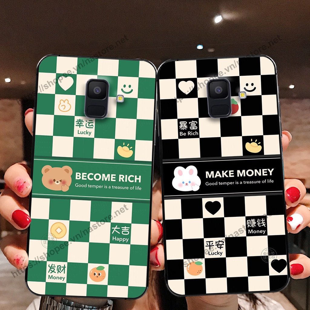 Ốp lưng Samsung A8 2018 / A8 Plus / A8+ mẫu gấu hoạt hình mới nhất 2023 cute giá rẻ