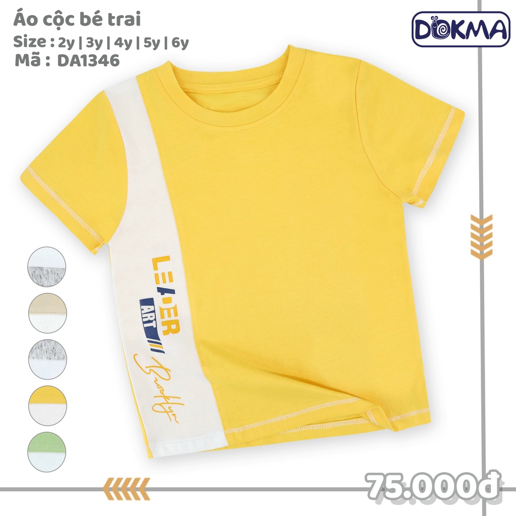 Da1346 áo cộc tay bé trai cotton dokma 2-6t - ảnh sản phẩm 5