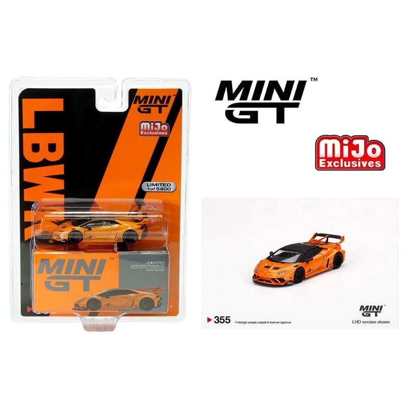Mô Hình Xe MiniGT 355 LB★WORKS Lamborghini Huracán GT Arancio Borealis (Ver. US Card)