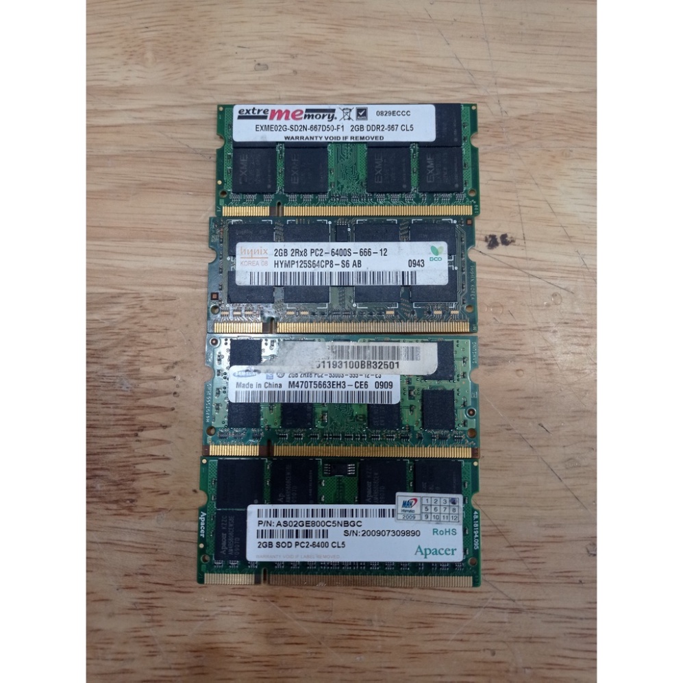 Ram laptop ddr2 1gb - 2gb hàng tháo máy
