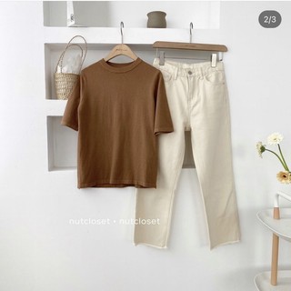 [ HÀNG CÓ SẴN ] Áo len cộc tay mịn cổ tròn 801