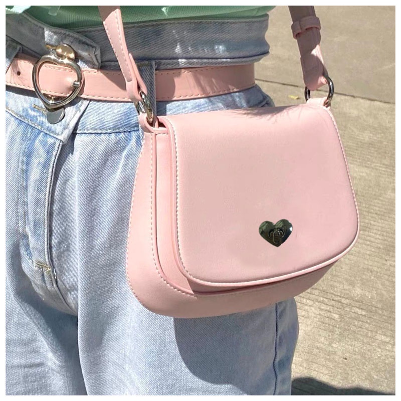 Túi đeo chéo YADOU mini thiết kế trái tim phong cách Pháp 2023 thời trang đơn giản dành cho nữ