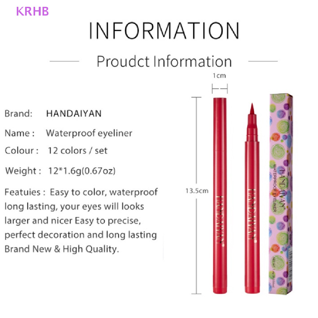 Bút Kẻ Mắt Dạng Lỏng 11 Màu Sắc Tùy Chọn Chống Nước Tiện Dụng