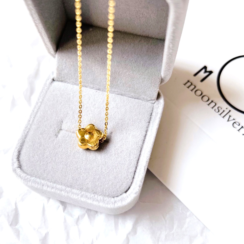 Dây Chuyền Hoa Mai Vàng Moonsilver 10k