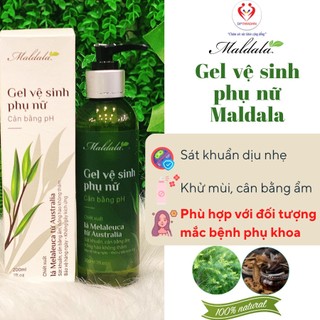  Gel vệ sinh phụ nữ Maldala - Cân bằng pH sinh lý vùng kín hỗ trợ kháng khuẩn giữ ẩm chống khô hạn 