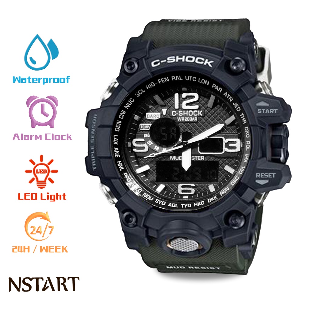 [Hàng có sẵn] Đồng hồ thể thao JAM TANGAN LELAKI G-Shock GWG1000 Đồng hồ đeo tay nam Đồng hồ thạch anh GWG1000 Vỏ Carbon