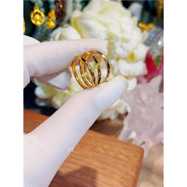 Nhẫn Nam Nữ Lông_Voi# Vàng_ 2023 Tài Lộc May Mắn