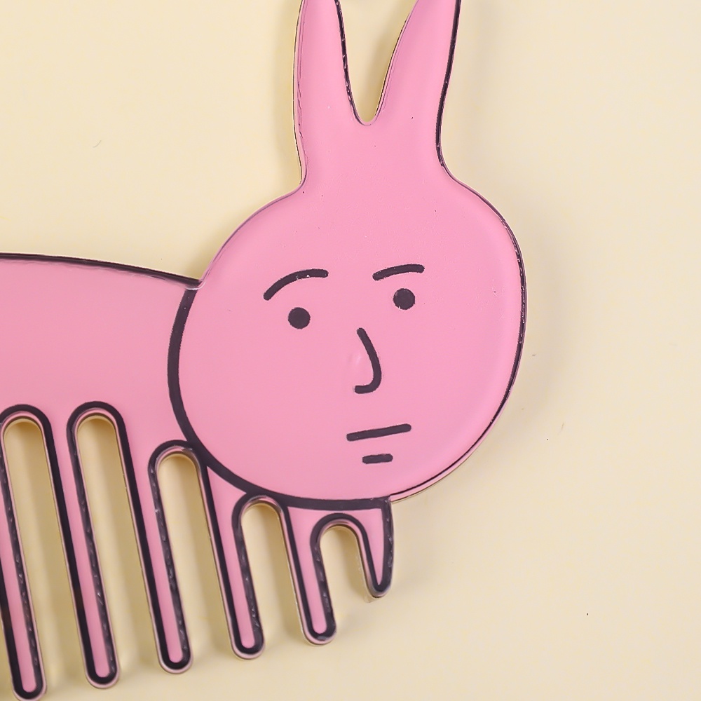 1 Lược Chải Tóc Chống Tĩnh Điện Hình Thỏ Hồng Dễ Thương