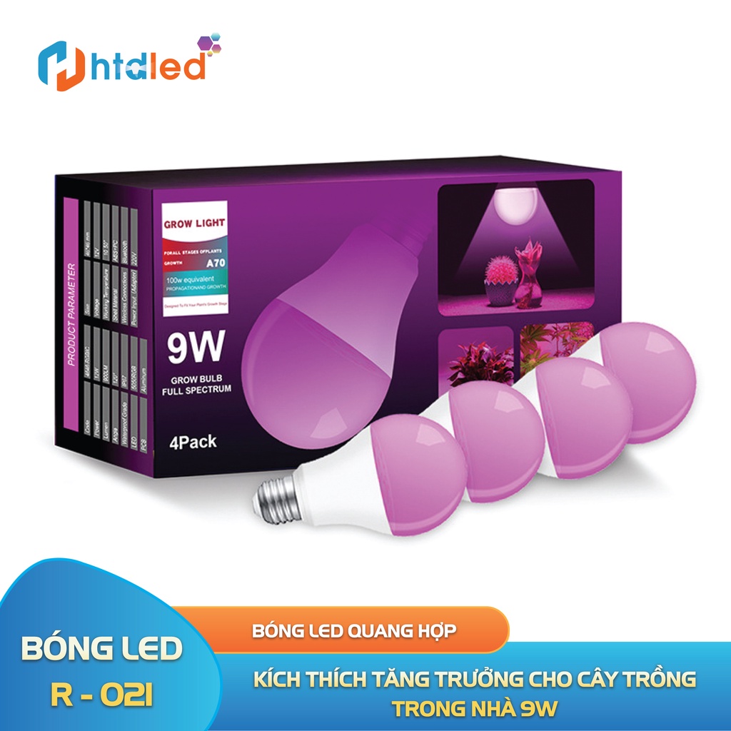 Bóng LED quang hợp kích thích cây trông tăng trưởng trong nhà 9W