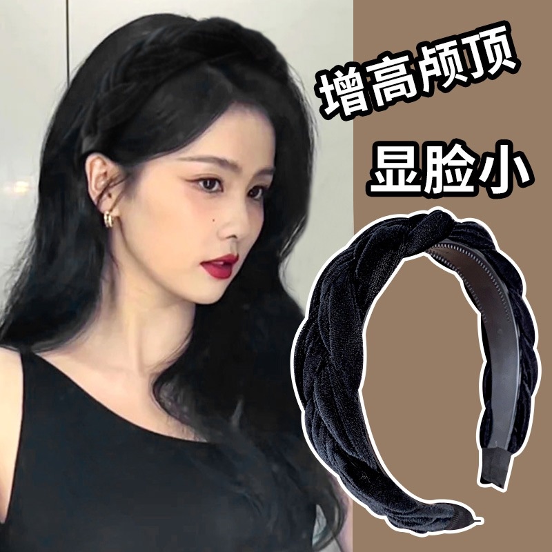 Cài Tóc Vải Nhung Thắt Bím Chống Trượt Hàn Quốc