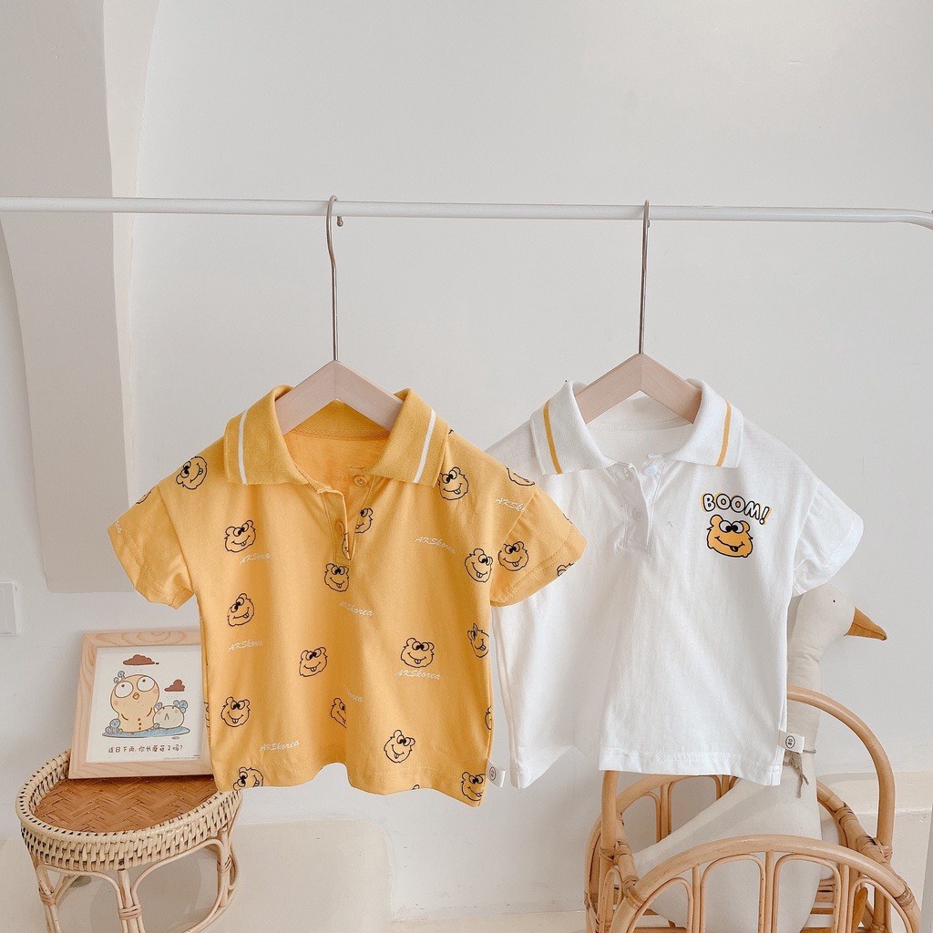 ÁO GẤU BOOM CỔ ĐỨC XINH XẮN CHẤT LIỆU COTTON TÀU CHO BÉ 8-18kg