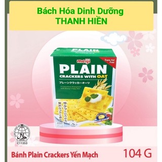 Bánh plain cracker with oat 104g meiji