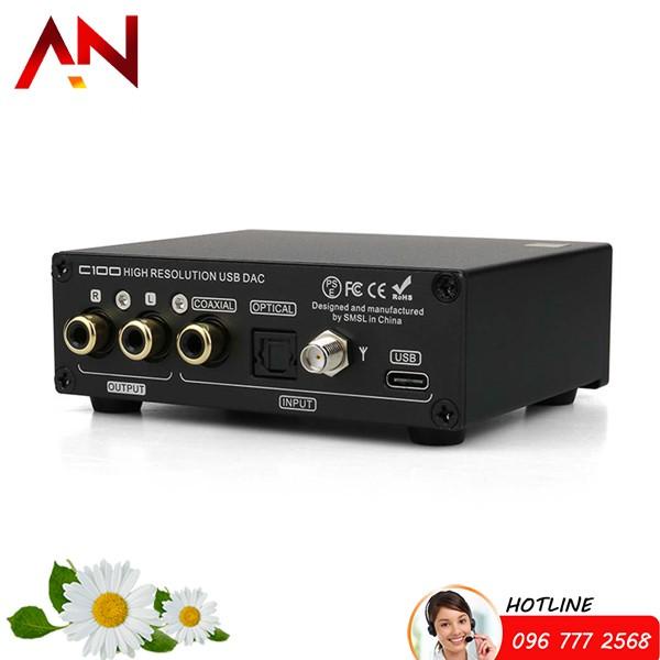 Giải Mã DAC SMSL C100 Hỗ Trợ MQA- DSD 512- Chip Giải Mã AK4493S