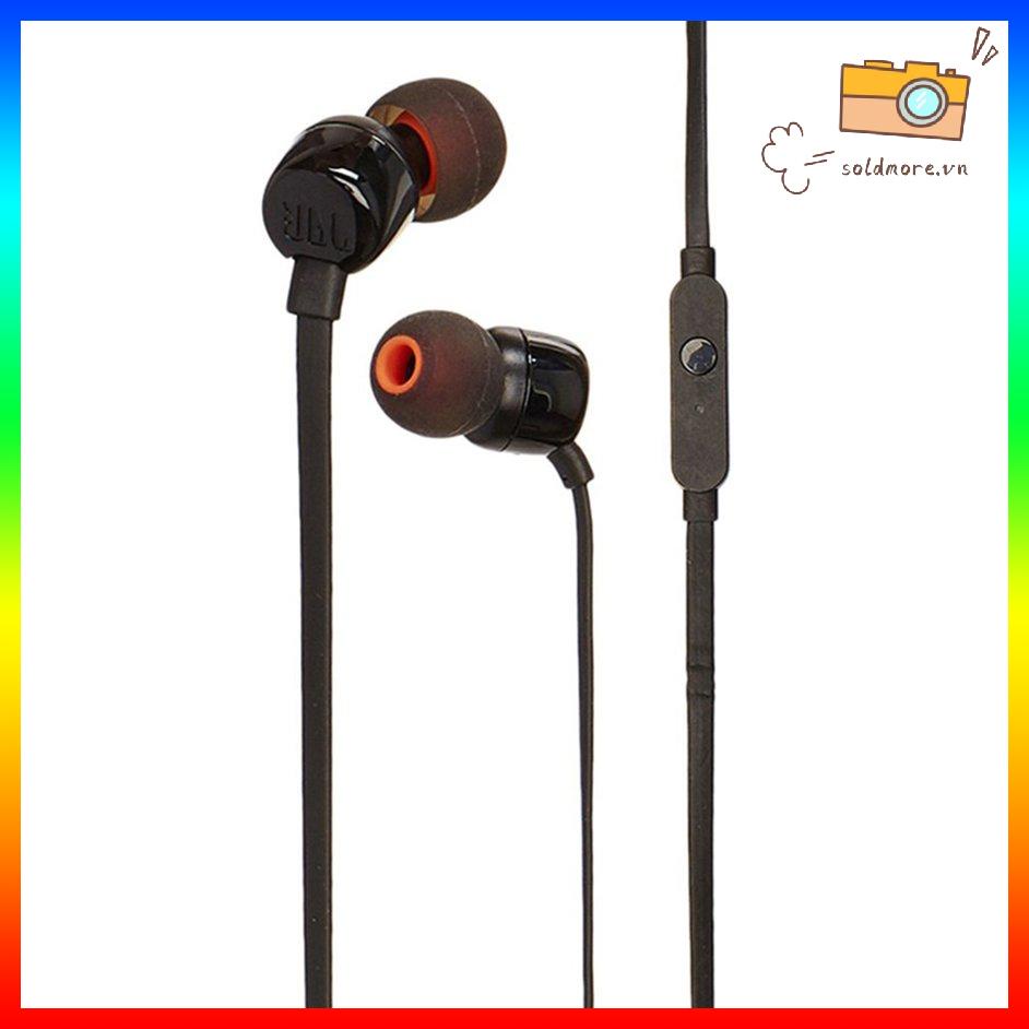 Dây Tai Nghe Nhét Tai JBL T110 3.5Mm Nhạc Stereo Bass Sâu Tai Nghe Nhét Tai Tai Nghe Thể Thao Tai Nghe In-Dòng Điều Khiển Có Mic