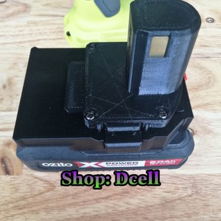 Đế chuyển pin ozito cho máy ryobi 18v in 3d nhựa chịu lực siêu bền - ozito sang ryobi
