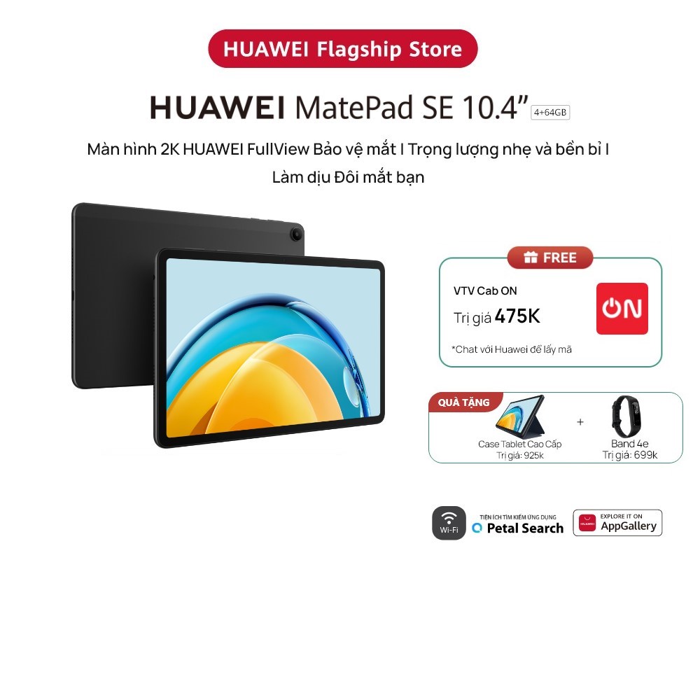 Máy tính bảng Huawei MatePad SE | Âm thanh vòm tinh chỉnh bằng công nghệ Histen 8.0