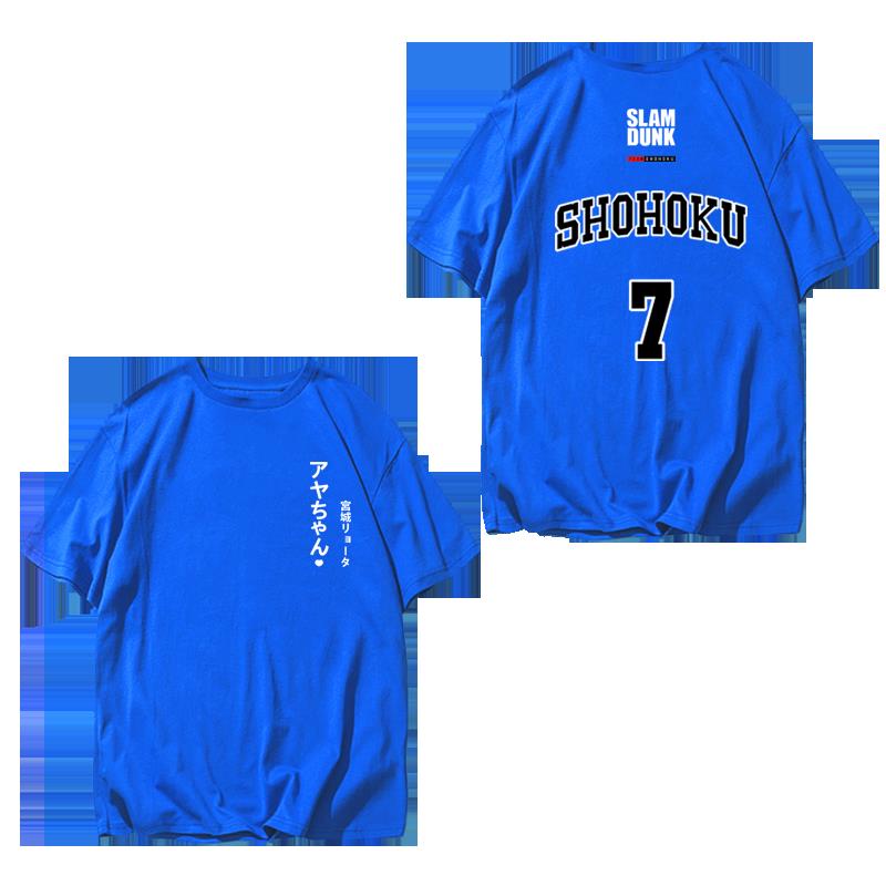 Sam Áo Thun Thể Thao Tay Lỡ Vải cotton In Hoạt Hình slam dunk Kiểu Nhật Bản Dễ Thương