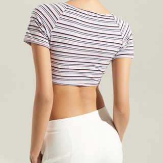 MAYBI Áo croptop thun kiểu nơ