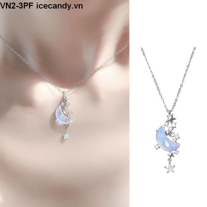 vòng cổ Mặt Hình Ngôi Sao Và Mặt Trăng Đính Đá Thời Trang Cho Nữ