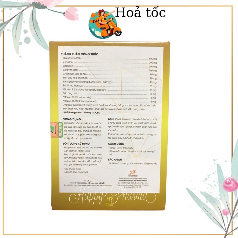 Viên uống trắng đẹp da, ngăn ngừa lão hoá HT Collagen