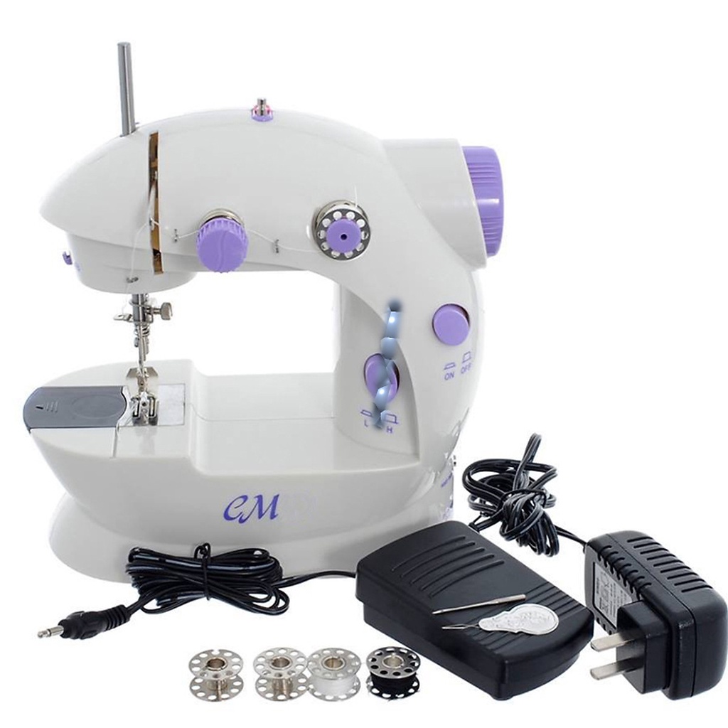 Máy May Mini Cầm Tay Có Đèn Led - Máy Khâu Để Bàn Gia Đình Nhỏ Gọn Tiện Lợi Dễ Sử Dụng