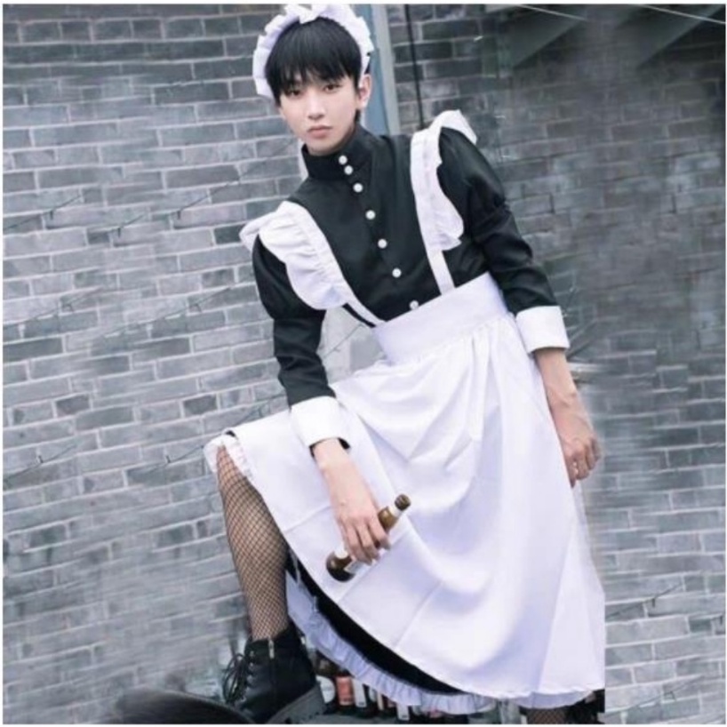 Maid dài cosplay dành cho nam nữ quần áo hầu gái