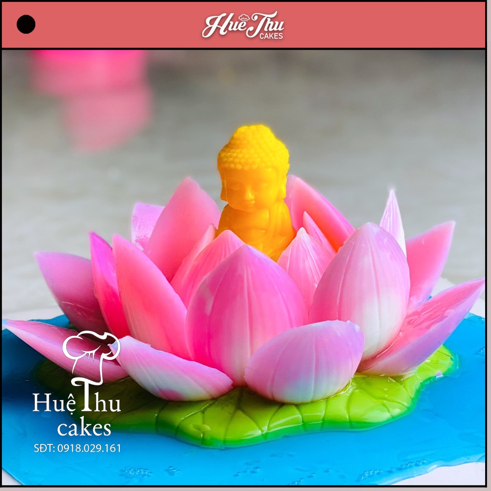 Khuôn nhựa Hoa Sen Ghép làm bánh rau câu 3D 4D nhấn xôi