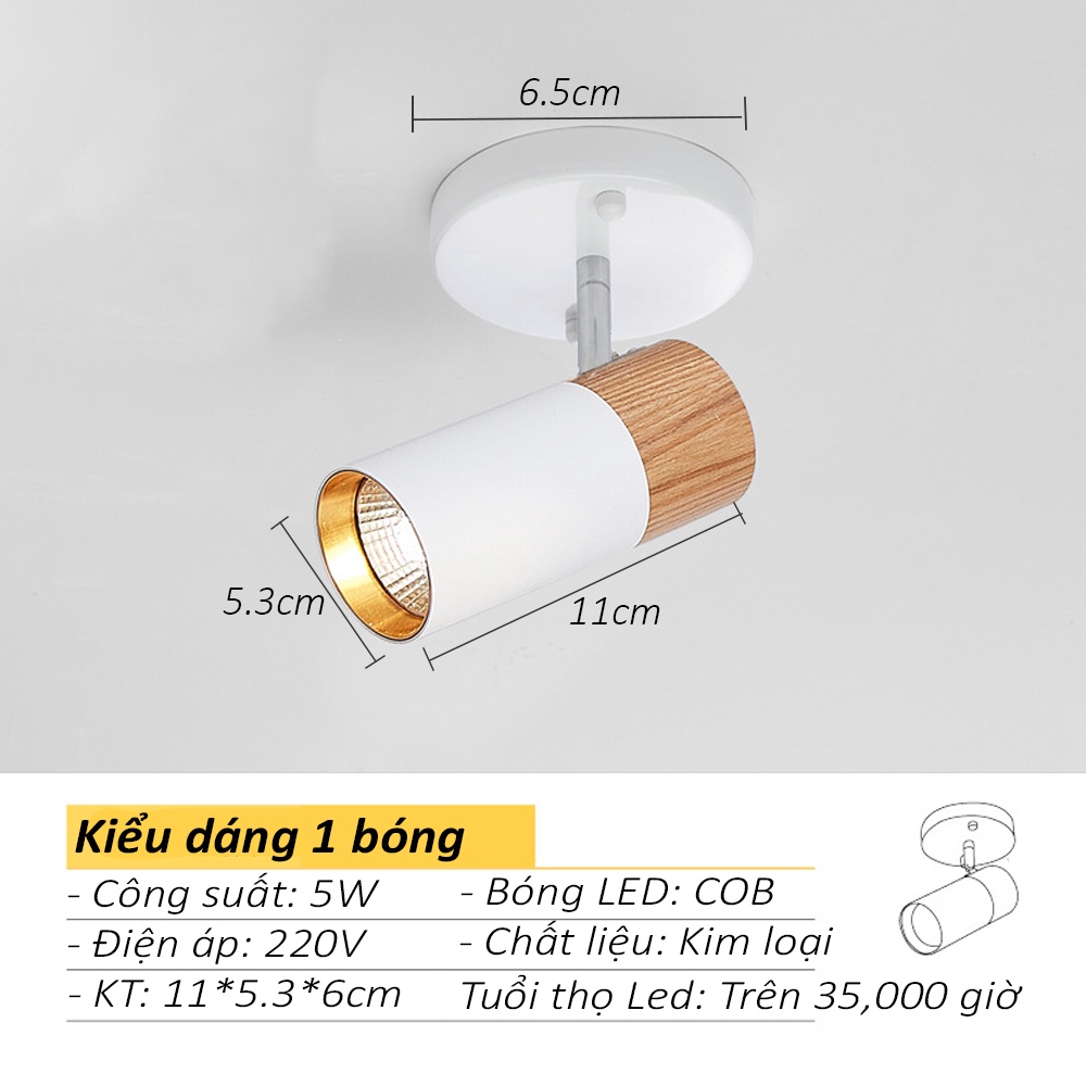 Đèn đọc sách đầu giường LED 5W, Tích hợp Đèn soi tranh trang trí Phòng khách, Phòng ngủ, Nhà hàng, Khách sạn