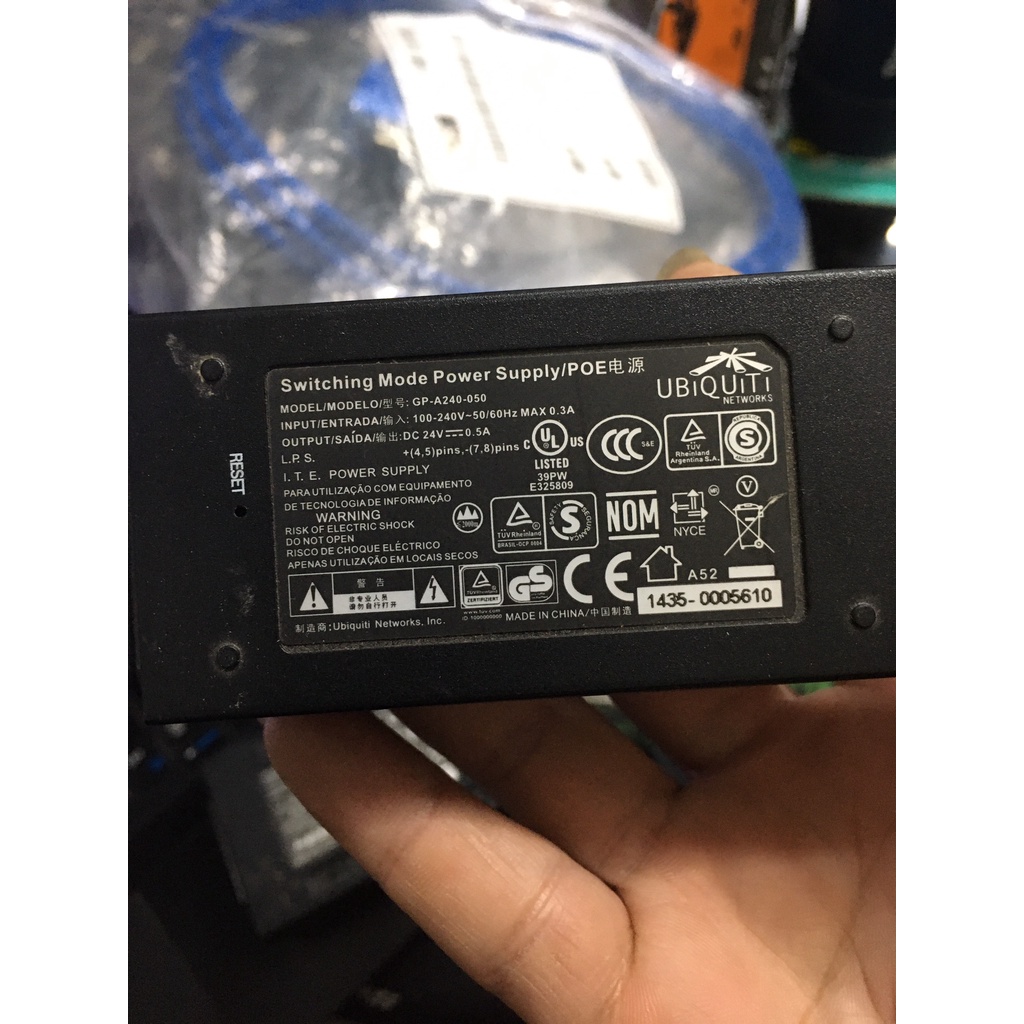 🌟CHÍNH HÃNG QUA SỬ DỤNG 🌟 BỘ Nguồn SẠC ADAPTERR poe 24v 0.5a 0,5A ubiquiti 48V