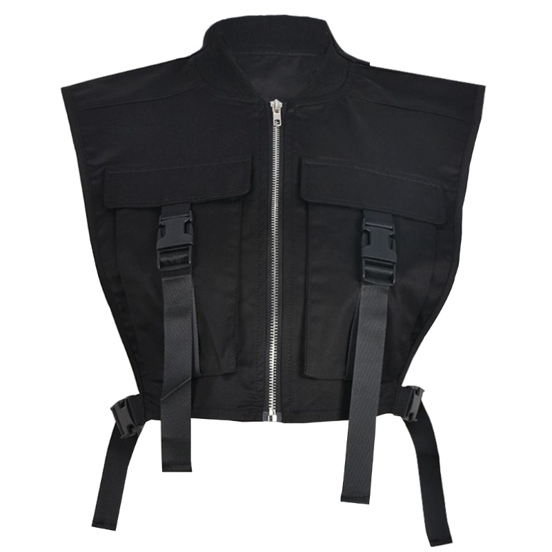 Xiangbao Áo Khoác Cộc Tay Có Khóa Kéo Thời Trang Cho Nữ Kèm Túi