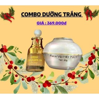 Combo Dưỡng Trắng Da Huỳnh Đỗ Và Serum Collagen 3W