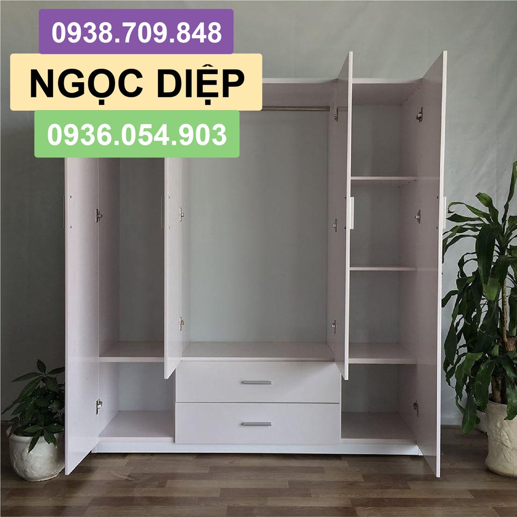 TỦ NHỰA ĐÀI LOAN CHO NGƯỜI LỚN 4 CÁNH 2 NGĂN KÉO LỚN CAO 1m8 Ngang 1m45