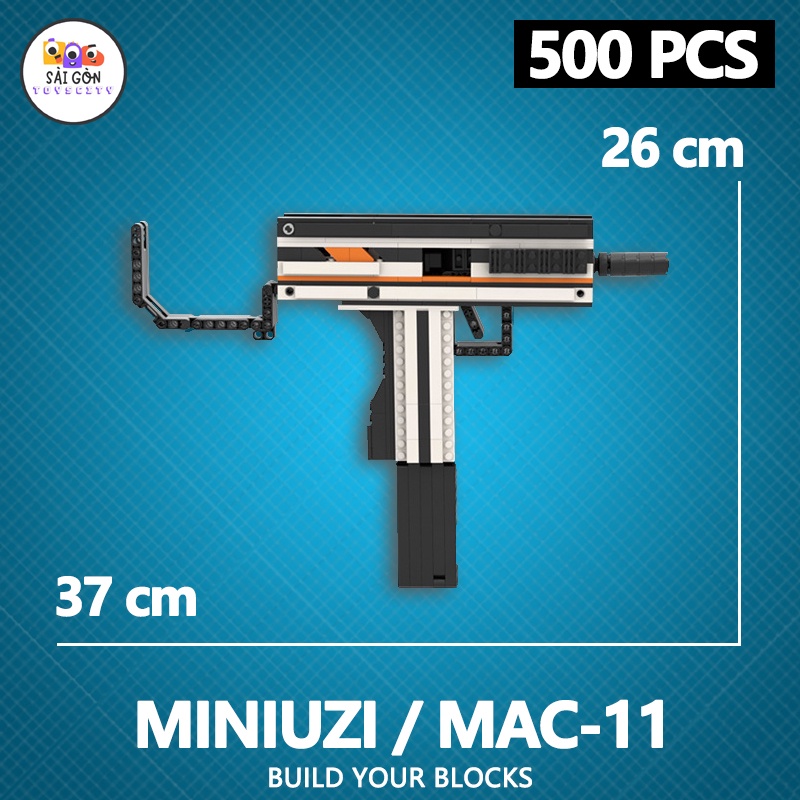 Đồ Chơi Lắp Ráp Kiểu LEGO Mô Hình PUBG Súng UZI Phiên Bản Mini Với 500+ PCS - Bản Thiết Kế Tiêu Chuẩn Của Kevin183
