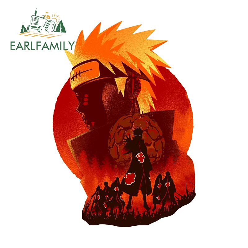 Đề Can Vinyl Dán Kính Chắn Gió Xe Hơi / Laptop Họa Tiết Naruto Sáng Tạo Chống Nước 13Cmx9.0Cm
