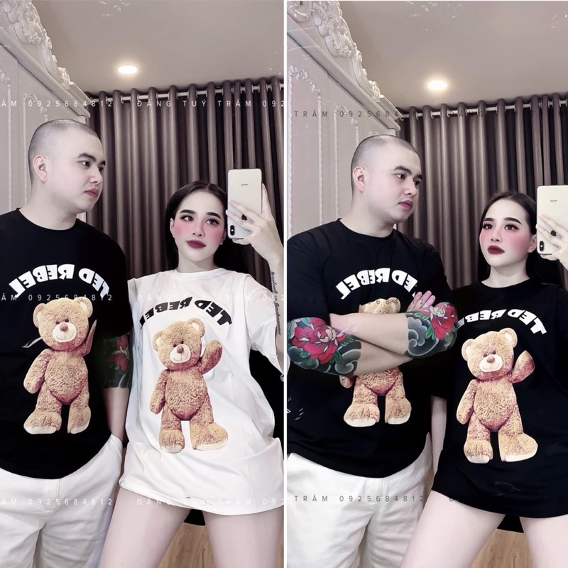 Áo phông gấu TED REBEL nam nữ form rộng unisex