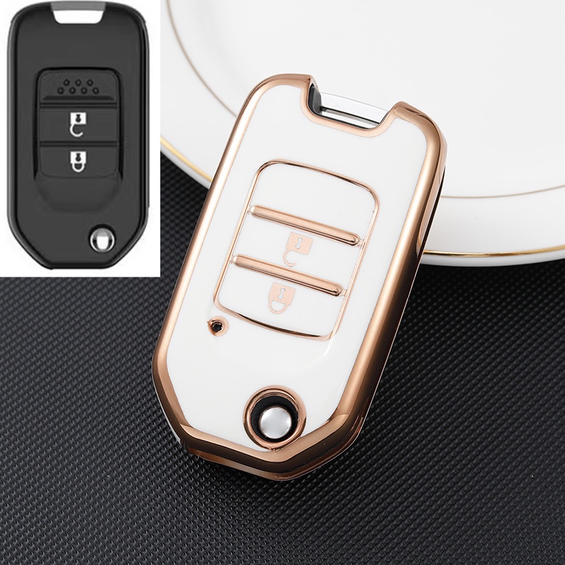 Bao Da, Túi Đựng Bảo Vệ Chìa Khóa, Vỏ Bọc Chìa Khóa Ô Tô Honda City Civic Chìa Gập Cũ