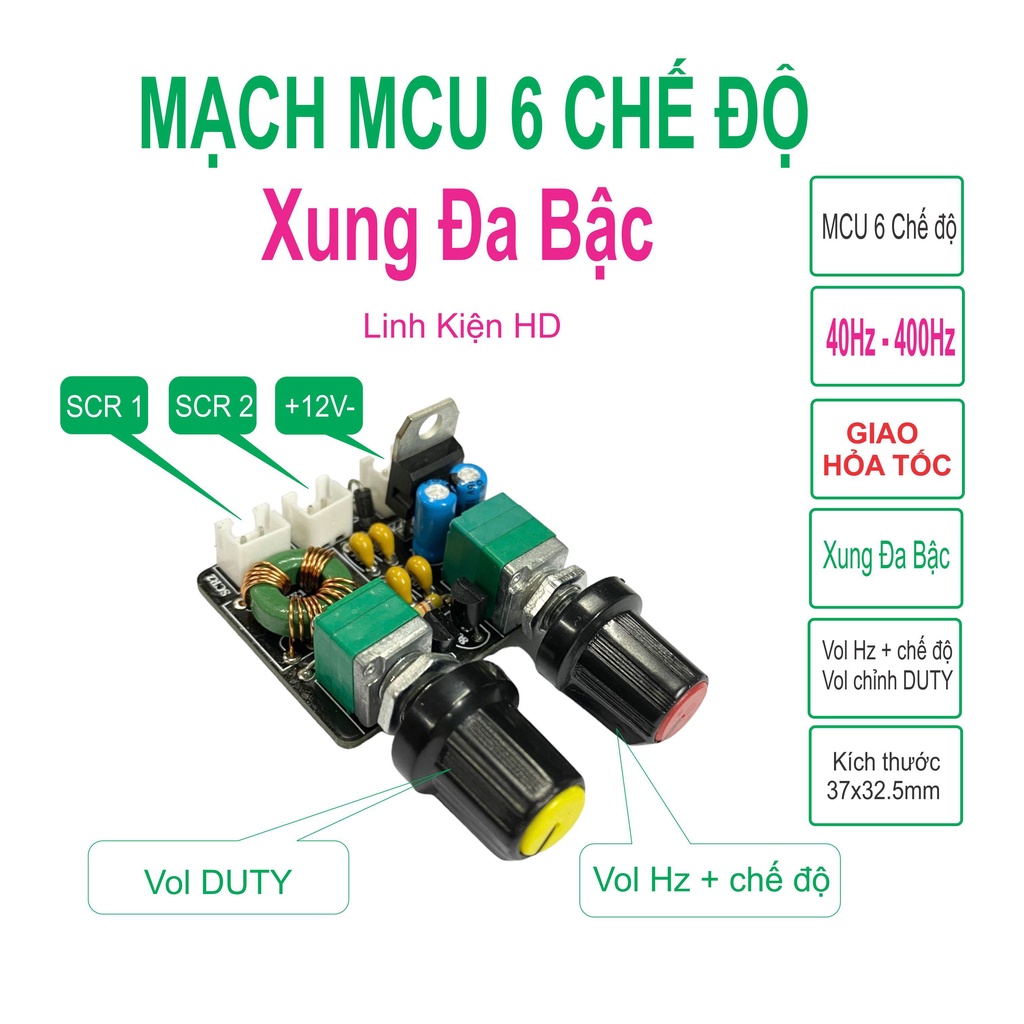 Boar mạch MCU 6 chế độ xung đa bậc LinhKien HD