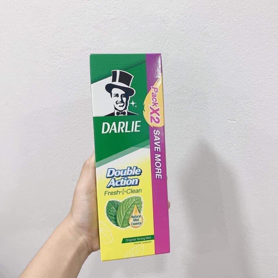 Hộp 2 tuýp kem đánh răng bạc hà DARLIE bạc hà ông tây 170g x2 Thailan