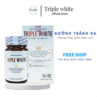 Viên uống trắng da Triple White - Viên uống Glutathion 1200mg, trắng da