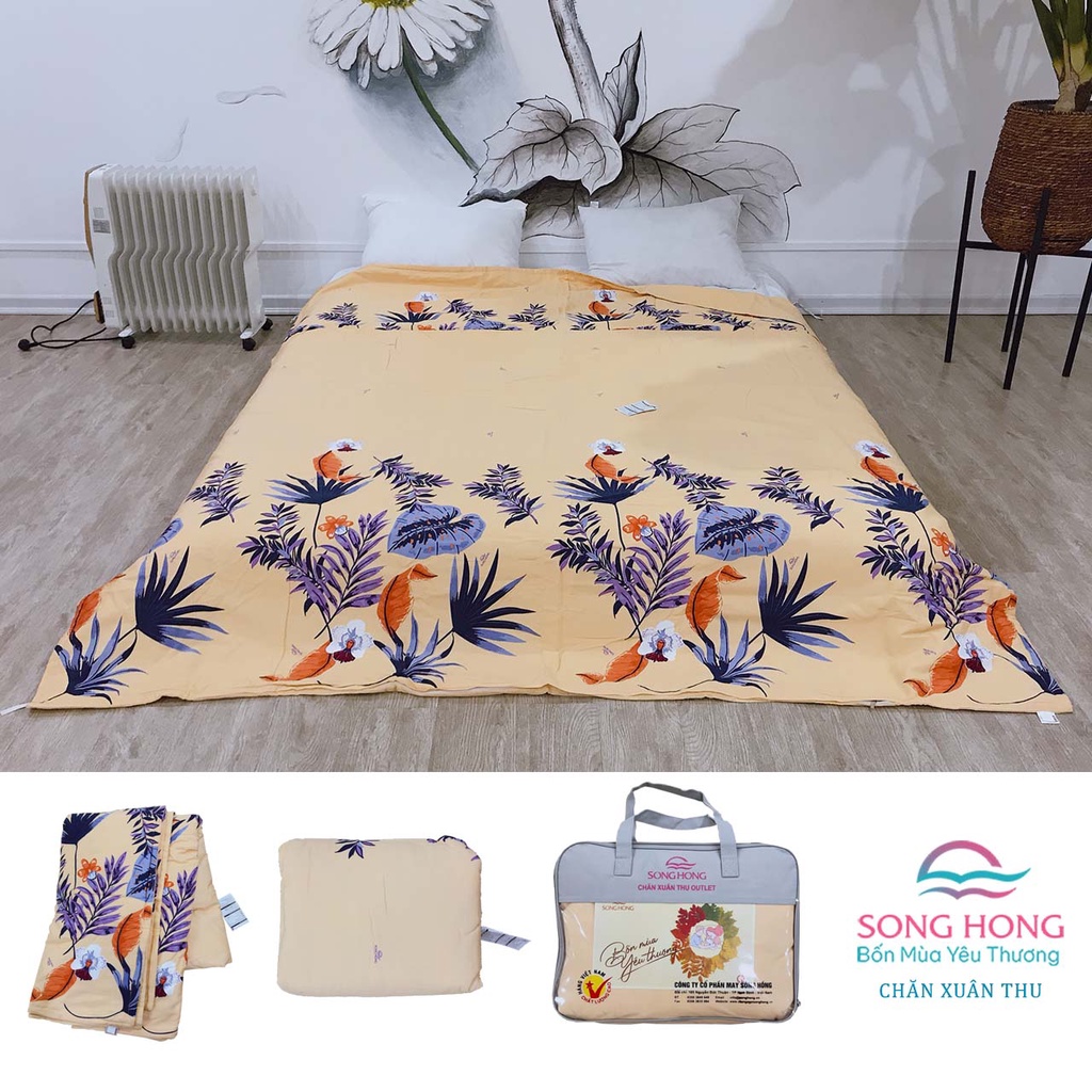 Chăn xuân thu 200x220 Sông Hồng chất cotton