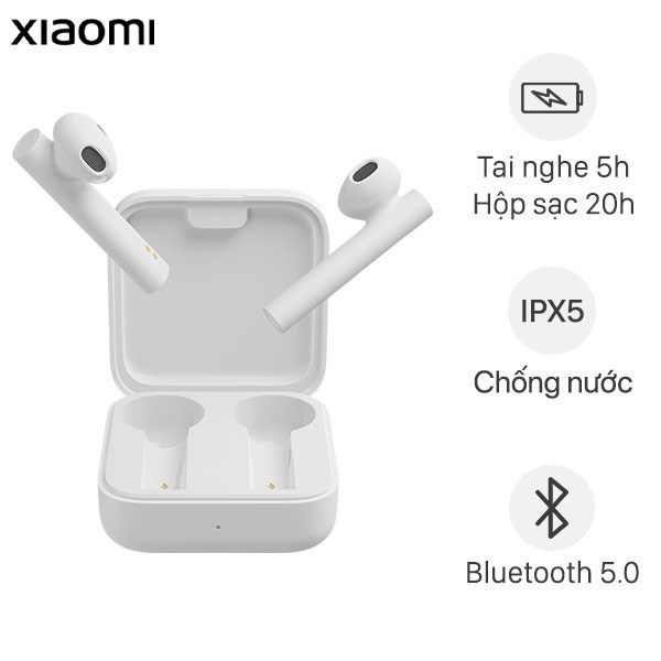 Tai nghe Xiaomi Earphones 2 Basic kháng nước, chống ồn - Tai nghe không dây - Tai nghe TWS - chính hãng  BH 12 tháng