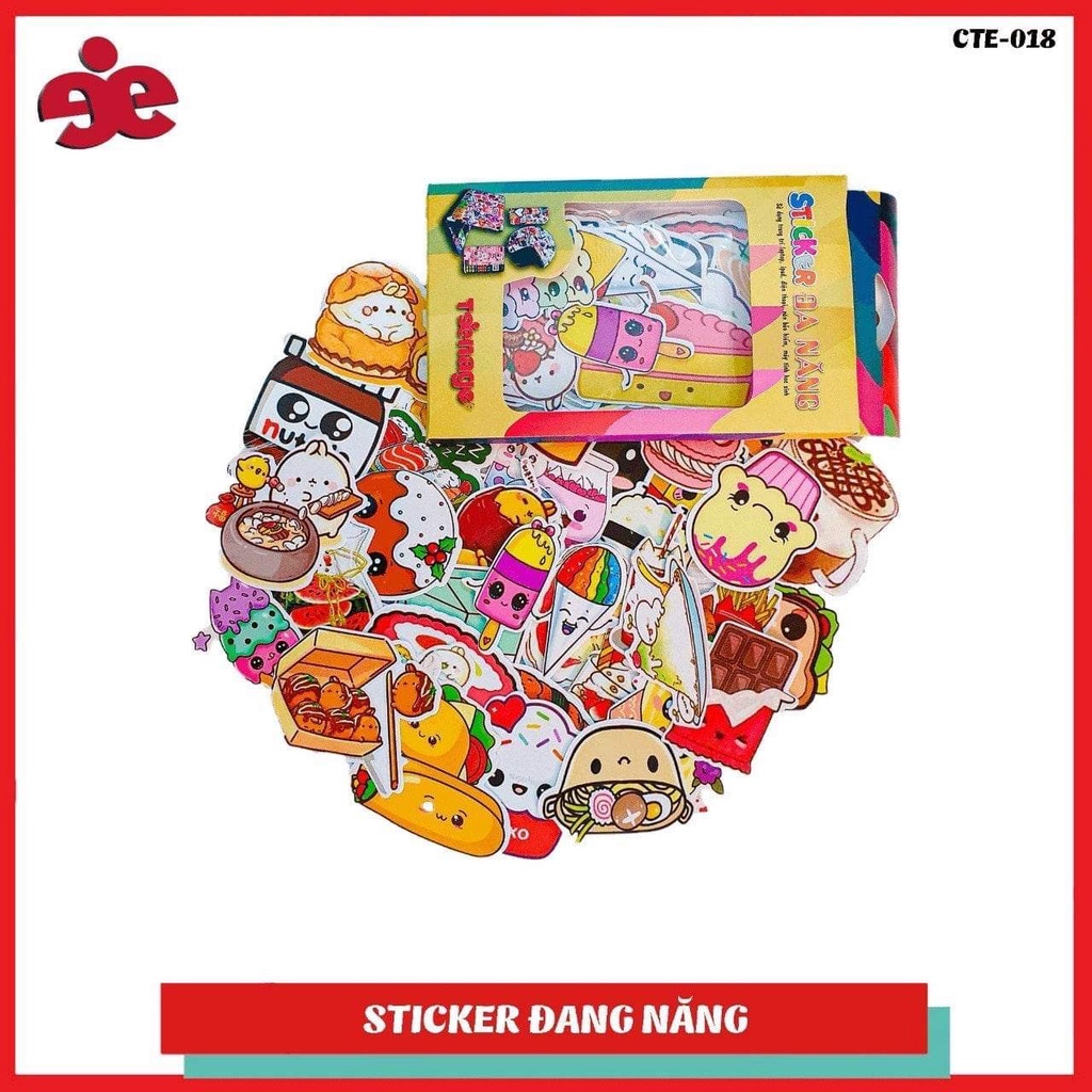 Bộ 20 Hình Sticker Đa Năng Trang Trí Laptop, Nón Bảo Hiểm, Máy Tính Học Sinh (Nhiều Mẫu)
