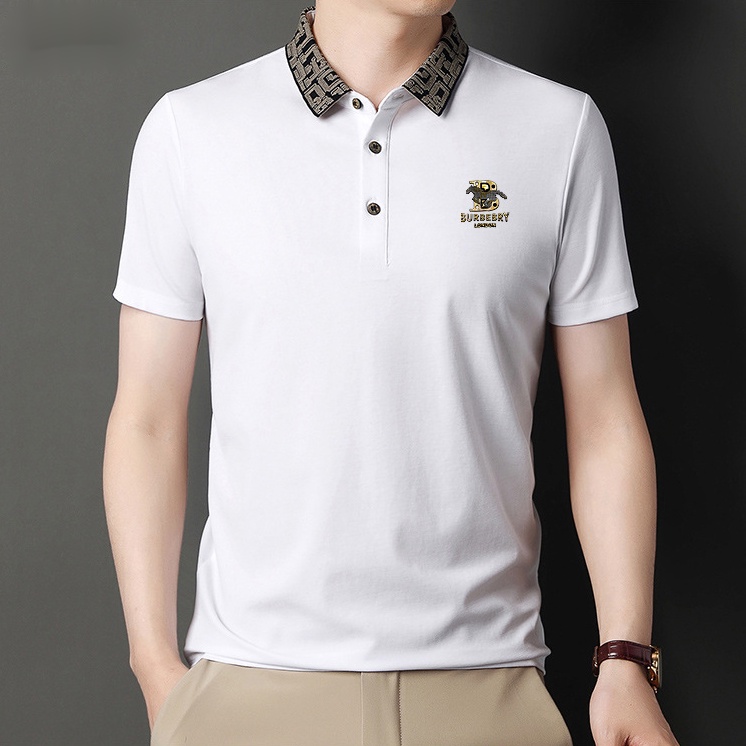 Áo Thun polo Tay Ngắn Màu Trơn Phong Cách Doanh Nhân Thời Trang Cho Nam