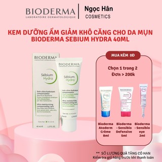 Kem dưỡng ẩm giảm khô căng cho da mụn Bioderma Sebium Hydra 40ml - Ngochan Cosmetics