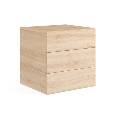 NOVA, Tủ Tủ đầu giường 3 ngăn kéo cở nhỏ DRA_032, 54x48x54cm, tủ gỗ Scandi Home