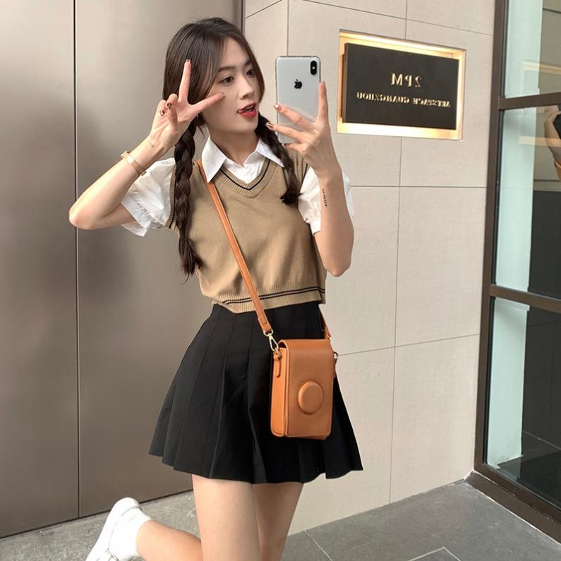 Áo Thun POLO Giả Hai Lớp Ngắn Tay Thời Trang Trẻ Trung