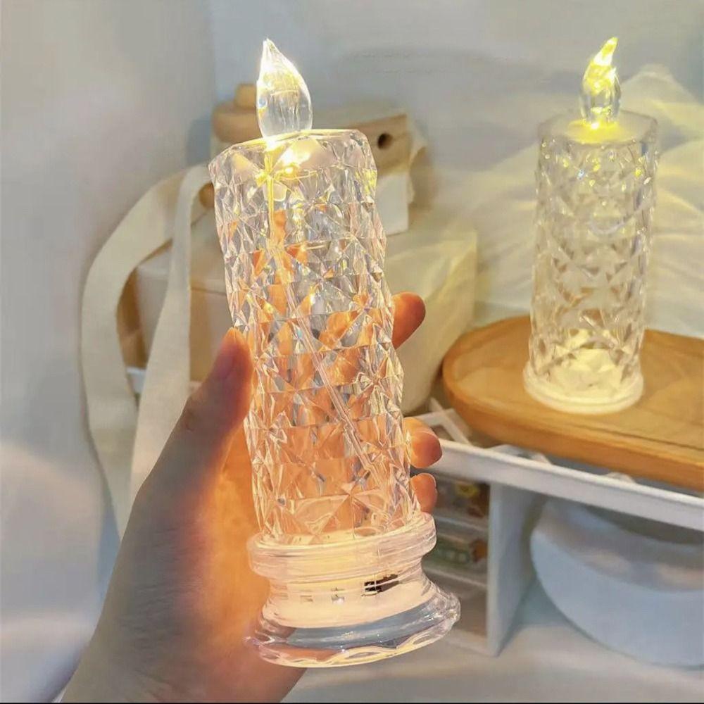 Đèn LED Hình Nến Hoa Hồng Lãng Mạn