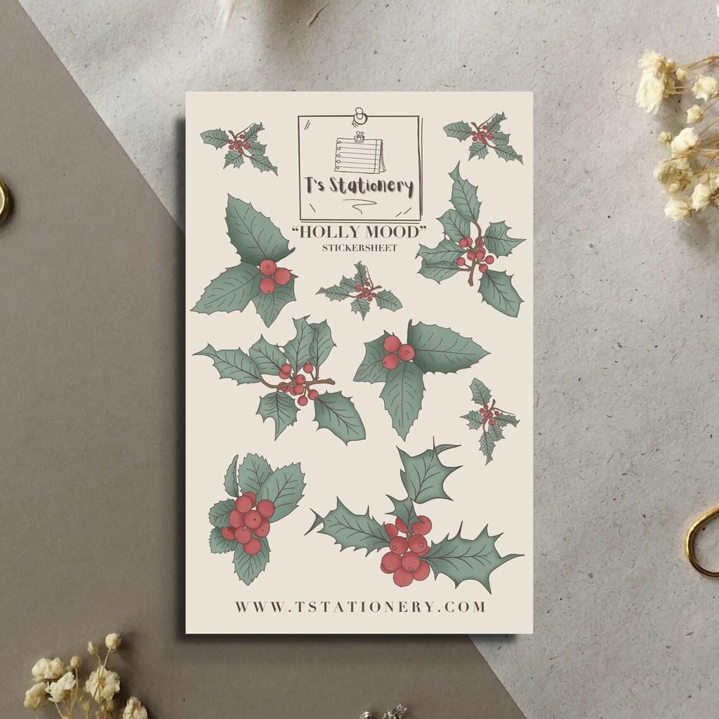 Sticker sheet holly mood  - chuyên dán, trang trí sổ nhật kí, sổ tay | Bullet journal sticker - stc0