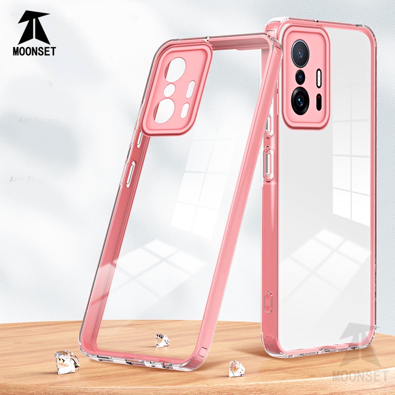 For Xiaomi 11T / 11T Pro 5G Case Lens Protection Cover Transparent TPU Silicone Shockproof Yellowing-Resistant Slim Thin Phone Cover